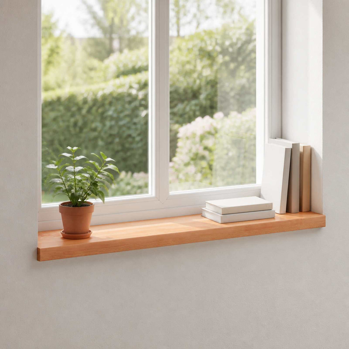 Ablakpárkányok 2 db Lakkozott 80x 25 x 2 cm Tömör bükkfa