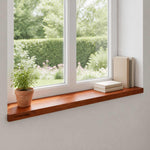 Ablakpárkányok 2 db Barna 80x 30 x 2 cm Tömör bükkfa