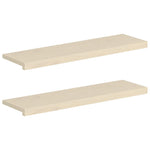 Lépcsőfok 2 db 100 x 25 x 2 cm Fehér Tömör Tölgyfa 2