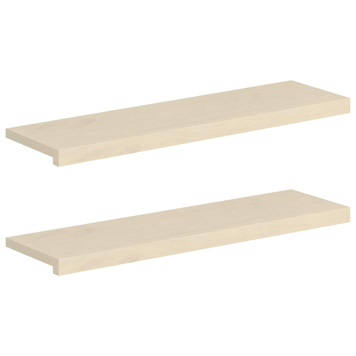 Lépcsőfok 2 db 100 x 25 x 2 cm Fehér Tömör Tölgyfa 2