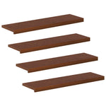 Lépcsőfok 4 db 90 x 25 x 2 cm Sötét Barna Tömör Tölgyfa 2