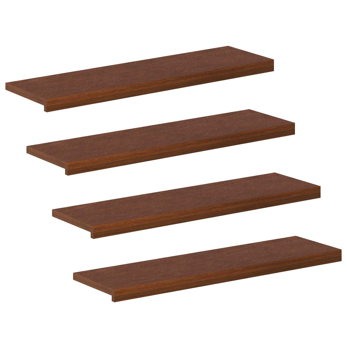 Lépcsőfok 4 db 90 x 25 x 2 cm Sötét Barna Tömör Tölgyfa 2