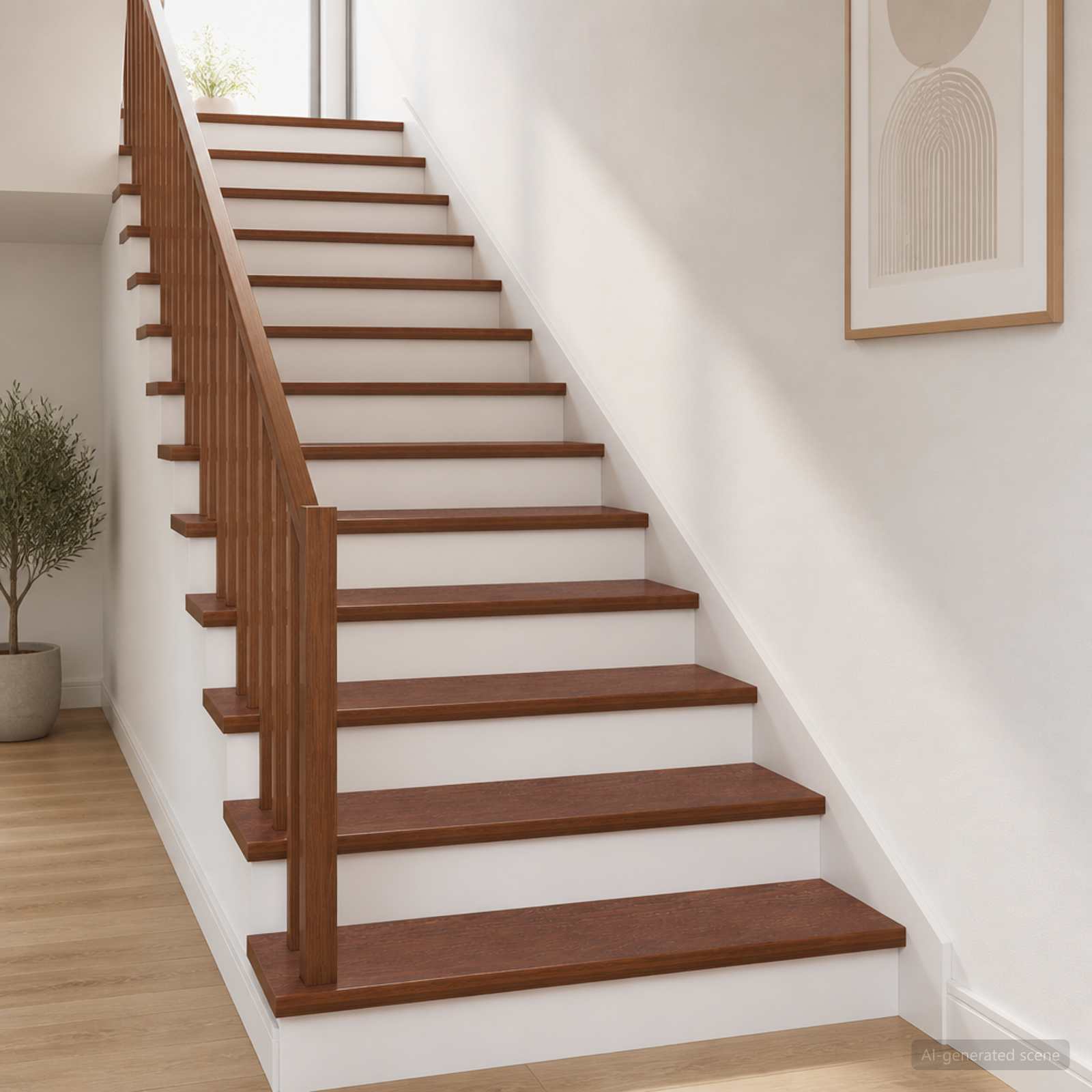 Lépcsőfok 4 db 100 x 30 x 2 cm Sötét Barna Tömör Tölgyfa