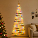 Akasztható karácsonyfa 210 cm 130 LED Többszínű 3