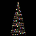 Akasztható karácsonyfa 210 cm 130 LED Többszínű 5