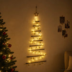Függő karácsonyfa gömbökkel 120 cm 50 LED Meleg fehér