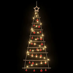 Függő karácsonyfa gömbökkel 120 cm 50 LED Meleg fehér 5