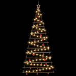 Függő karácsonyfa gömbökkel 210 cm 130 LED Meleg fehér 5