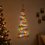 Függő karácsonyfa gömbökkel 90 cm 30 LED Többszínű