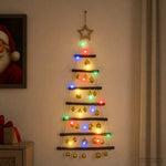 Függő karácsonyfa gömbökkel 90 cm 30 LED Többszínű 3