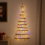 Függő karácsonyfa gömbökkel 120 cm 50 LED Többszínű 3
