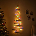 Függő karácsonyfa gömbökkel 120 cm 50 LED Többszínű