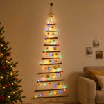 Függő karácsonyfa gömbökkel 150 cm 80 LED Többszínű