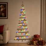 Függő karácsonyfa gömbökkel 150 cm 80 LED Többszínű 3