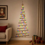 Függő karácsonyfa gömbökkel 180 cm 100 LED Többszínű 3