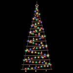 Függő karácsonyfa gömbökkel 210 cm 130 LED Többszínű 5