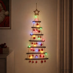 Függő karácsonyfa gömbökkel 90 cm 30 LED Többszínű