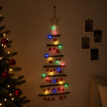 Függő karácsonyfa gömbökkel 90 cm 30 LED Többszínű 3