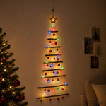 Függő karácsonyfa gömbökkel 120 cm 50 LED Többszínű 3