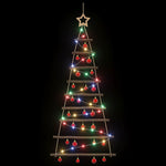 Függő karácsonyfa gömbökkel 120 cm 50 LED Többszínű 5