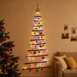 Függő karácsonyfa gömbökkel 150 cm 80 LED Többszínű