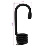 Bungee Kötél Horgokkal 10 mm Fekete PP és gumi 7