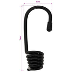 Bungee Kötél Horgokkal 4 mm Fekete és Fehér PP és gumi 6
