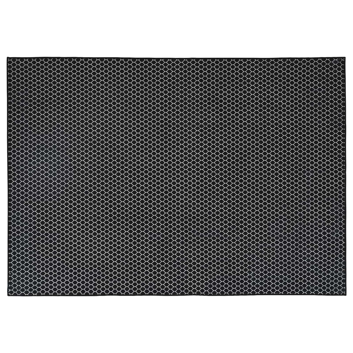 Szőnyeg ORIZ Fekete hálós minta 120 x 170 cm 100% poliészter 2
