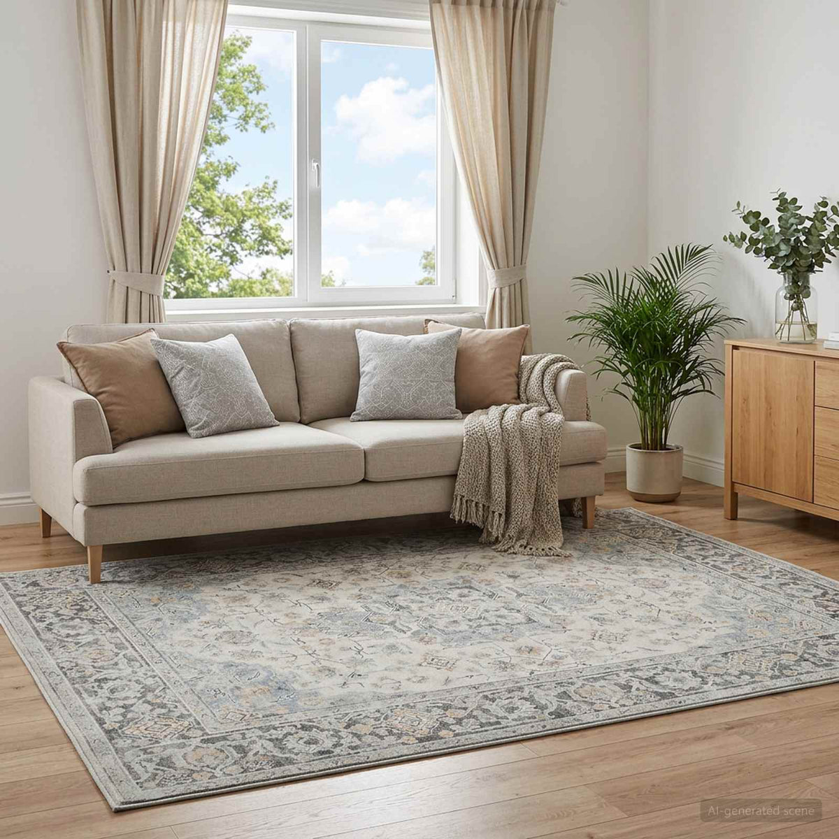 Szőnyeg ORIZ Krémszínű 300 x 400 cm 100% poliészter