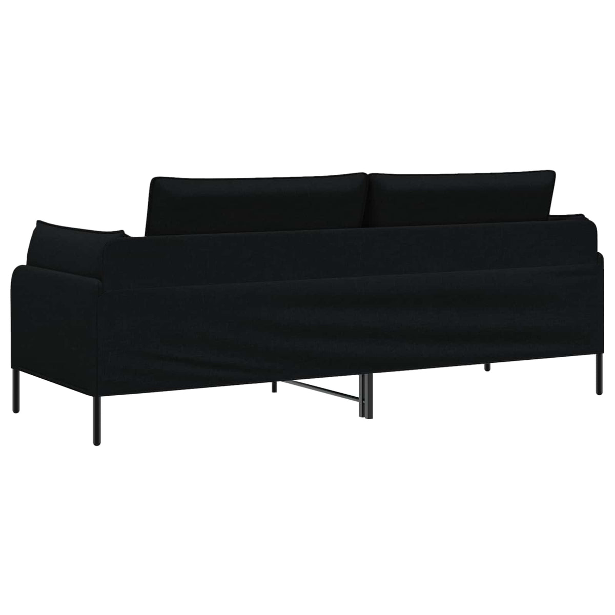 3-Fős kanapé Fekete 222 x 81 x 89 cm Szövet 5
