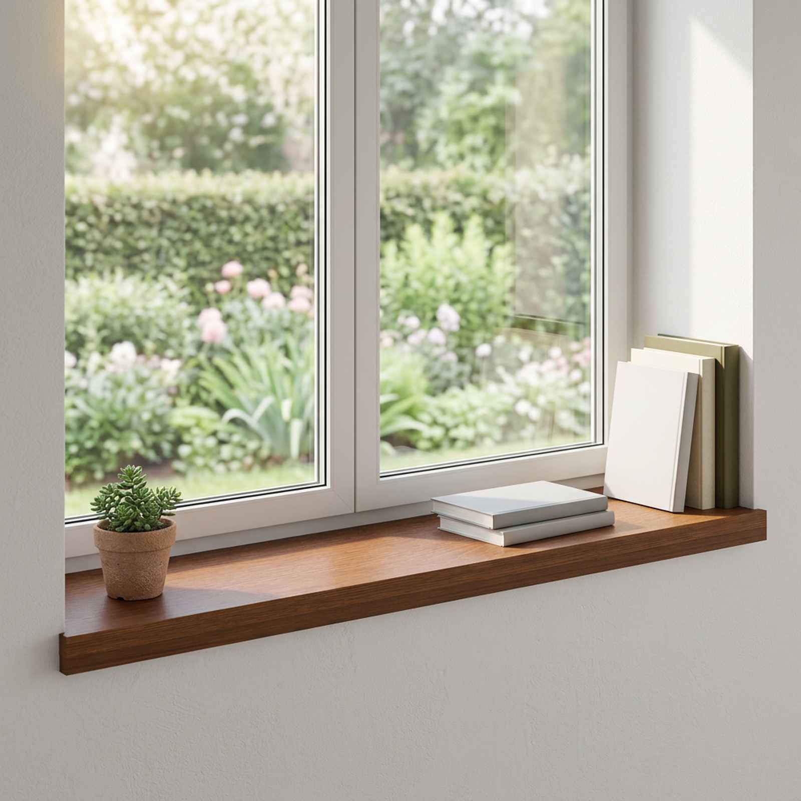 Ablakpárkányok 2 db Sötét Barna 100 x 30 x 2 cm Tömör Tölgyfa