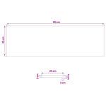 Ablakpárkányok 2 db Sötét Barna 80 x 25 x 2 cm Tömör Tölgyfa 8