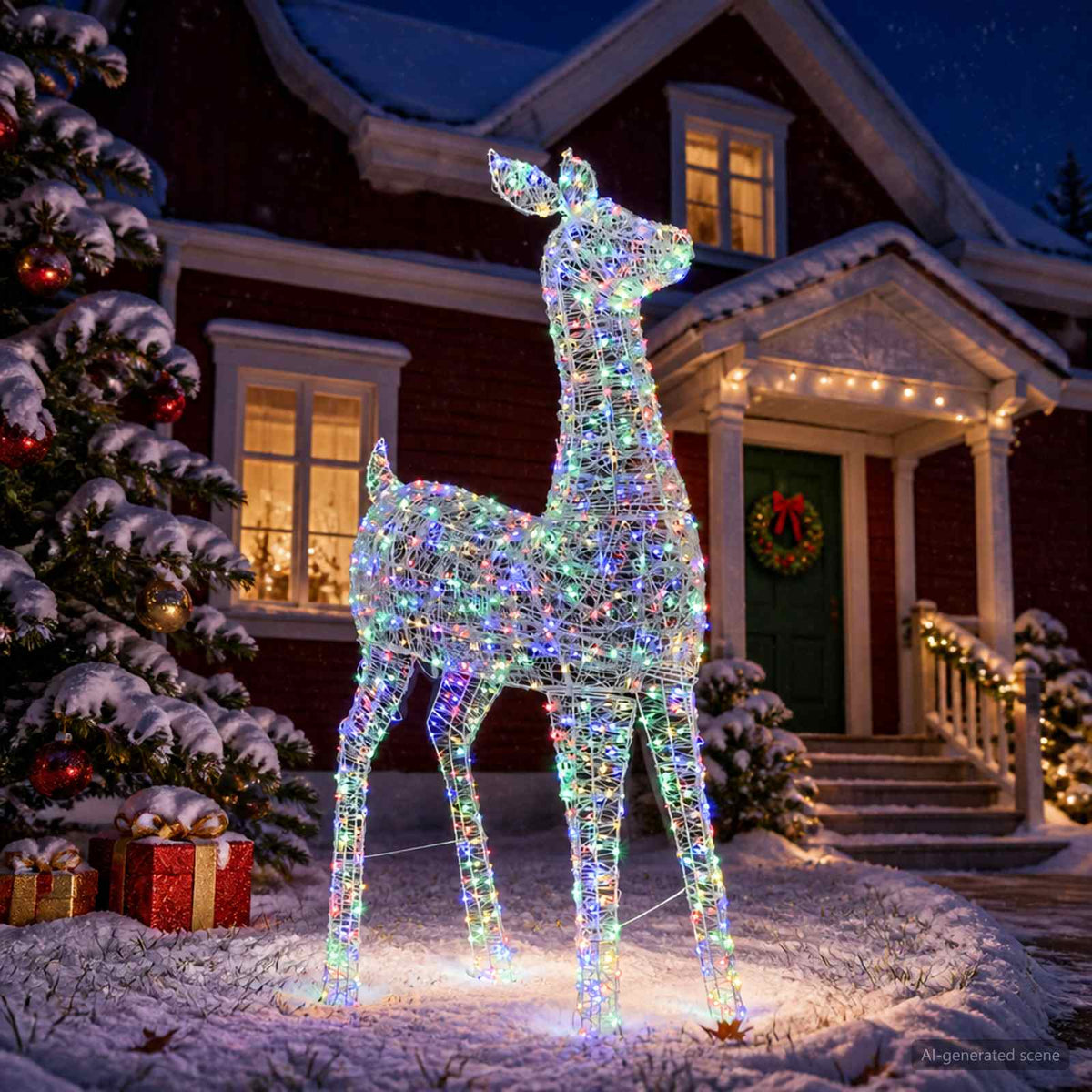 Karácsonyi LED-es rénszarvas világítás LOVIISA 900 LED