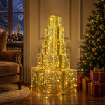 Karácsonyi LED-es világító ajándékdoboz-szett 250 LED 3