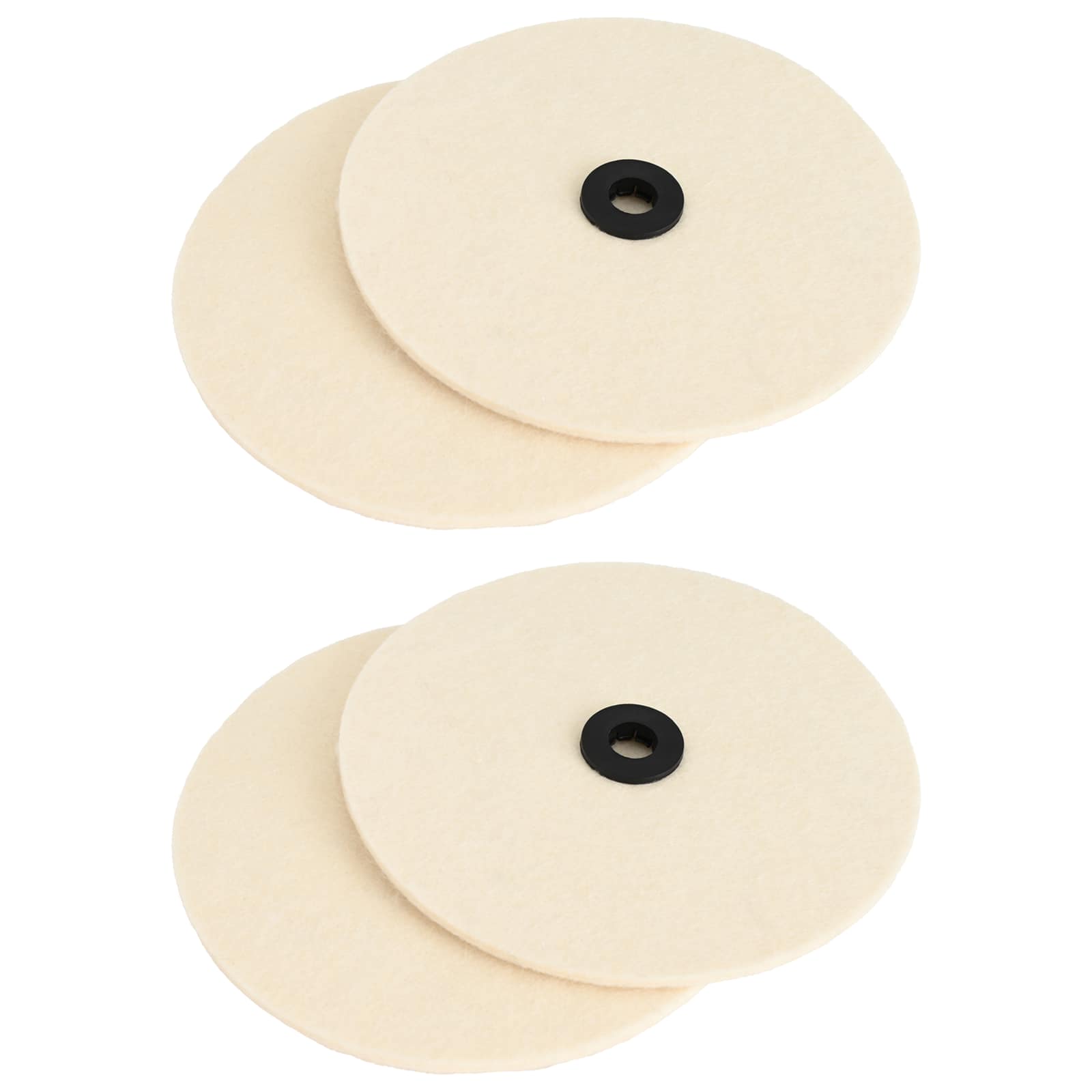 Padlófényesítő filckorongok 4 db Ø 14 cm Világos krémszín