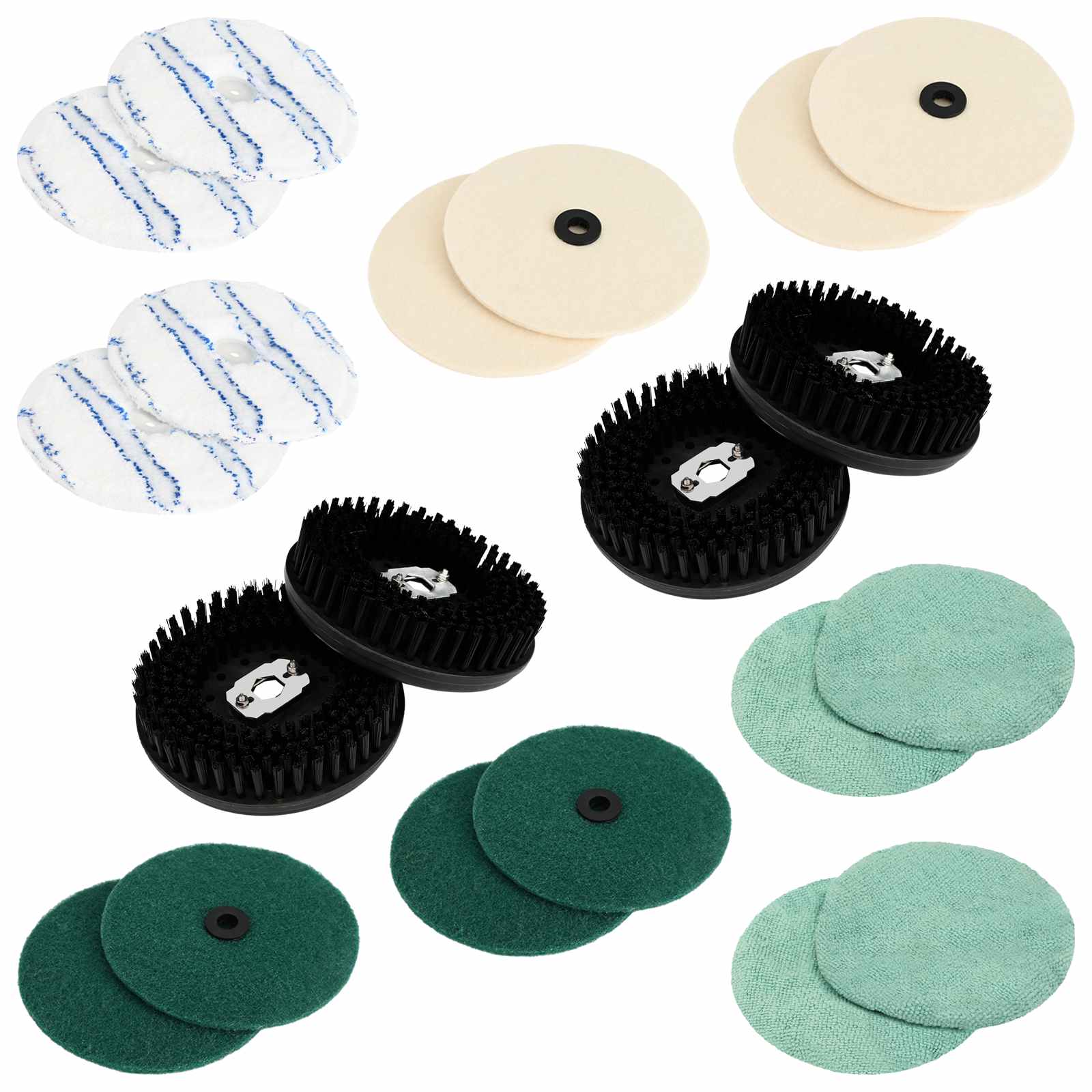 Padlófényesítő padkészlet 20 db Ø 14 cm Sokszínű