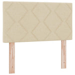 Boxspring ágy matraccal Krémszínű 90 x 190 cm Szövet 4