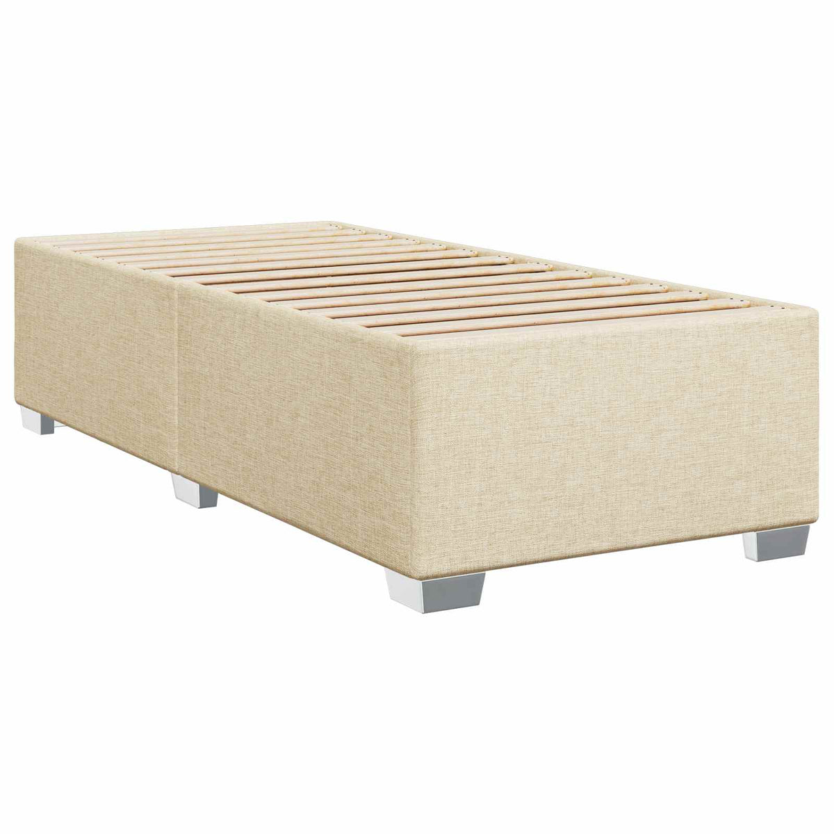 Boxspring ágy matraccal Krémszínű 90 x 190 cm Szövet 5