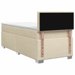 Boxspring ágy matraccal Krémszínű 90 x 200 cm Szövet 8