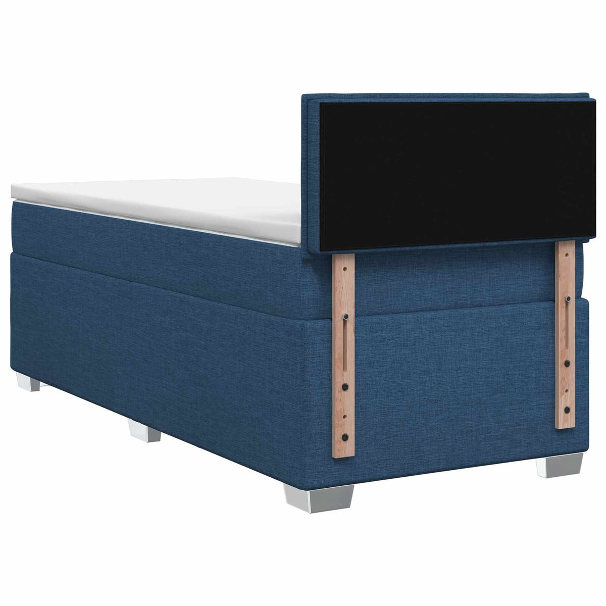 Boxspring ágy matraccal fejtámlával Kék 90 x 200 cm Szövet 8