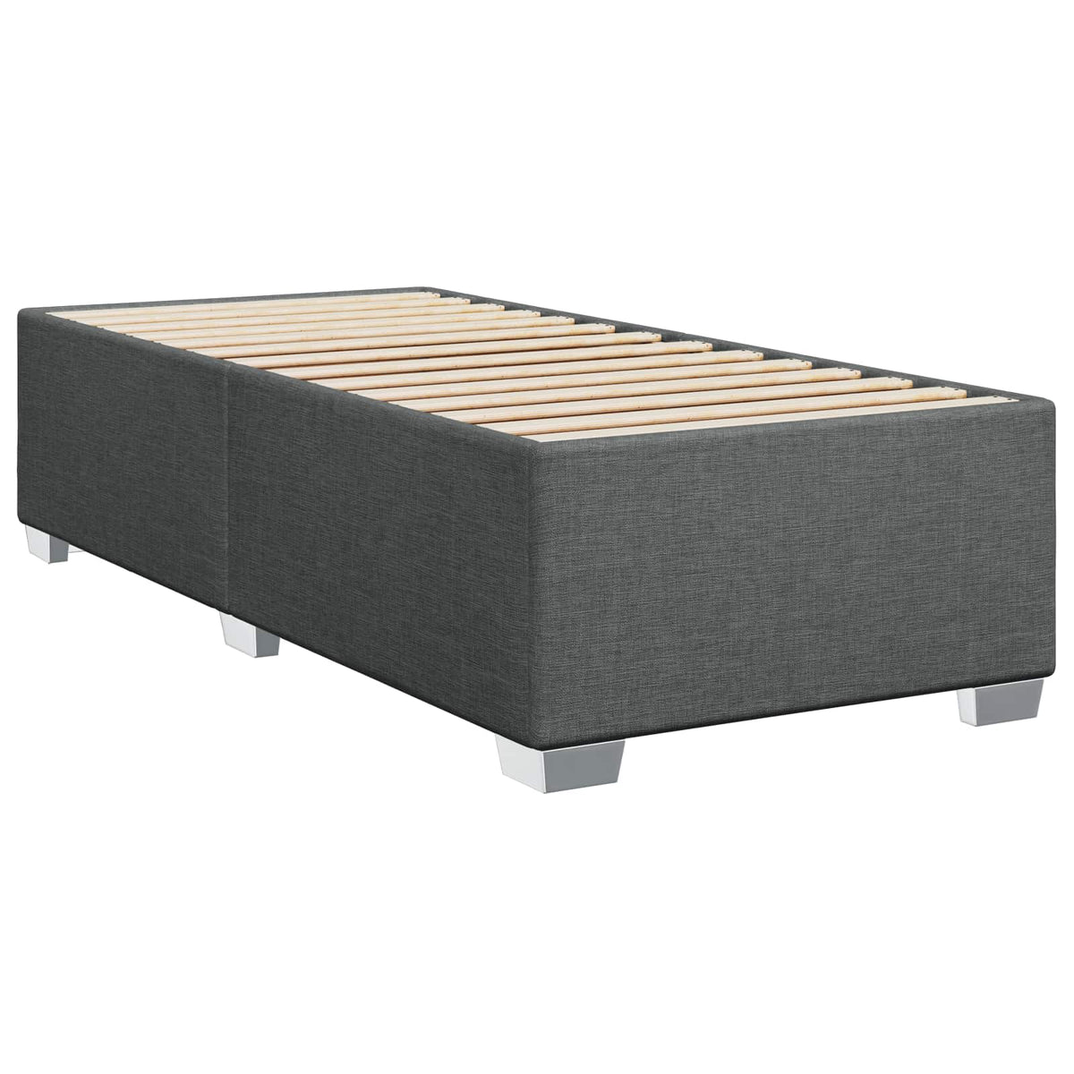 Boxspring ágy matraccal Sötétszürke 100 x 200 cm Szövet 5