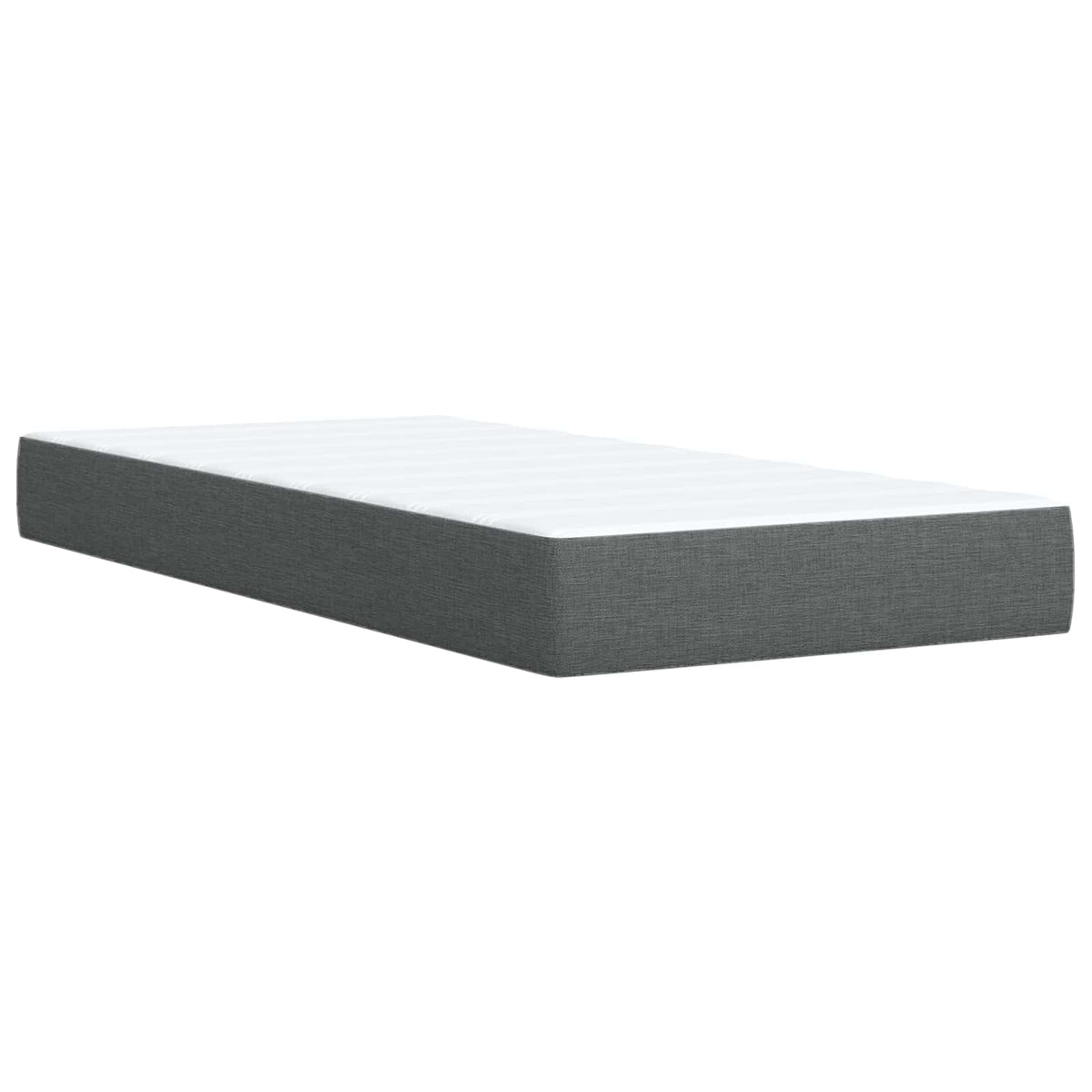 Boxspring ágy matraccal Sötétszürke 100 x 200 cm Szövet 6