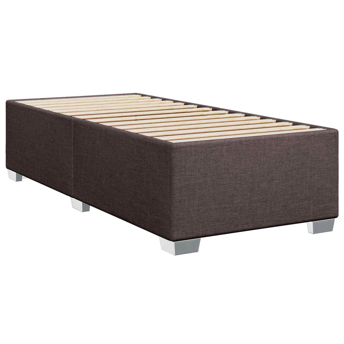 Boxspring ágy matraccal Sötét Barna 100 x 200 cm Szövet 5