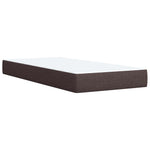 Boxspring ágy matraccal Sötét Barna 100 x 200 cm Szövet 6