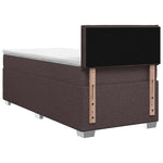 Boxspring ágy matraccal Sötét Barna 100 x 200 cm Szövet 8