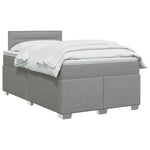 Boxspring ágy matraccal Világosszürke 120 x 190 cm Szövet 3