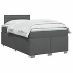 Boxspring ágy matraccal Sötétszürke 120 x 190 cm Szövet 3