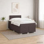 Boxspring ágy matraccal Sötét Barna 120 x 190 cm Szövet