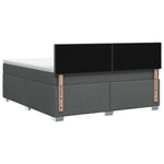 Boxspring ágy matraccal Sötétszürke 140 x 190 cm Szövet 8