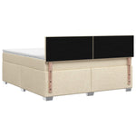 Boxspring ágy matraccal Krémszínű 140 x 200 cm Szövet 8